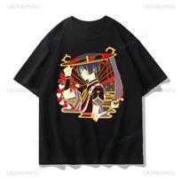 Genshin Impact T-shirt Furina Harajuku Design Hot Game Top Japanese Anime Y2k Clothing Aesthetic Manga Cotton Printed Tee S įvairiaspalvis