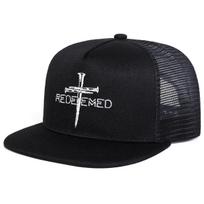 Women Redeemed Cross Embroidery Hip-Hop Net Hats Spring Summer Outdoor Use Adjustable Casual Baseball Caps Sunscreen Hat Sportss Cap For Men And