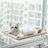 Pet Cat Hamakas Pakabinamas katės guolis 20 kg Patogus katės saulėtas langas, sėdynė, kačiukas, laipiojimo rėmas, naminių gyvūnėlių priedai chaki