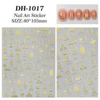 Cartoon Hot Stamping Embossed Pony Nail Stickers-Year Of The Horse Nail Art Decoration Manicure Sticker
