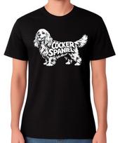 Cocker Spaniel Dog Graphic T-Shirt Pet Lover Breed Art Unisex Tee S įvairiaspalvis