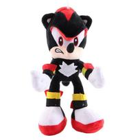 Shadow Sonic Musical Plush Toy 30cm Action Figure with Sound and Suction Cup Hanger Black