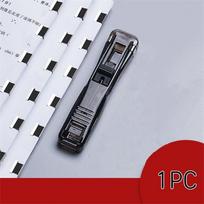 Simple Traceless Clip Pusher Hand Push Metal Hand Push Clamp Reusable Document File Stapler Stationery