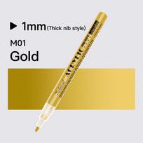 Metallic Marker Pen Waterproof Permanent Acrylic Gold Silver White Color Back to School Supplies Highlighter Marker Diy Painting