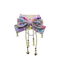 Japanese Style Kimono Barrettes Sweet Side Clip Creative Sakura Bow Hairpin  Cosplay violetinė