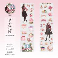 Journal GO 5x200cm Magic Promise Vintage Character Collage PET Tape Stickers Creative Journal Scrapbooking Mobile Decor Sticker