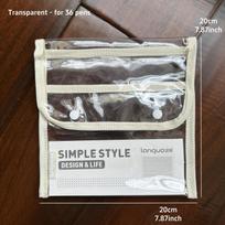 Transparent Pencil Bag Pen Case Simple Style Multi Layer Slots Large Capacity Storage Pouch for Marker Stationery School A7766 skaidri