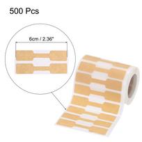 1/2Roll Blank Tamper Evident Labels 0.47x1.36Inch Adhesive Dumbbell Shape Top Stickers for Coffee Cup Storage Jar 500 Count/Roll