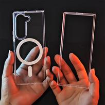 Transparent Magnetic Case for Samsung Galaxy Z Fold 7/6 Mobile Phone Case Anti-scratch Back Cover for Magsafe for Z Fold 6 7