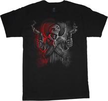 Mens T-shirt Skull Skeleton Cowboy Grim Reaper 2A Mens Graphic Tees S įvairiaspalvis