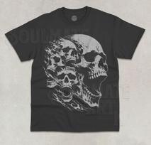 Screaming Skull T-Shirt Retro Scary Skeleton Gothic Horror Unisex Graphic Shirt S įvairiaspalvis