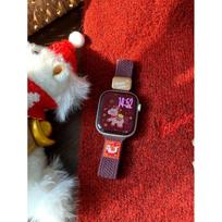 Compatible with Apple Watch Series 11/10, 98765E Thin Magnetic Buckle Watch Strap - New Year Horse Weave Design. Compatible: 38/40/41mm tamsiai violetine spalva