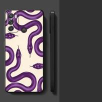 Case for Motorola Moto G32 G60s G53 G30 G52 G22 Edge40 G50 G71 G51 G73 Edge 20 Pro 30 Lite Phone Cover Metal Snake Motorola Edge 30