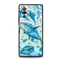 Phone Case For Xiaomi Redmi Note 14 13 12 5G 11 10 Pro Plus 4G 9S 9 14C 13C 12C 10C 9C 9A Soft TPU Cover Bluefin Tuna Redmi Note 14 5G