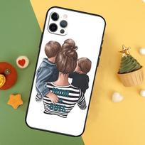 Baby Mom Daughter Girl Son Dad Phone Case For iPhone 17 Pro Max 17Air 16E 15 14 13 12 11 16 Pro Max Mini Shockproof Cover For iPhone 11
