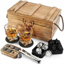 Zestaw Do Whisky Skrzynka Z Grawerem Kamienie Szczypce Prezent Dla Mężczyzn