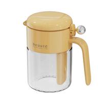 Kitchen Salt Seasoning Box Seasoning Salt Shaker Sealed Seasoning Jar Moisture-proof Glass Seasoning Jar With Spoon geltona