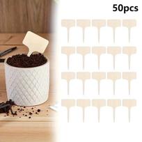 Wooden Plant Label Plant Label T-Shaped Garden Marker Plant Vegetable Seedling Name Plate Outdoor Waterproof Handwritten Label as the picture
