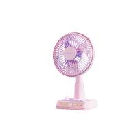 Desktop Fan, Quiet Electric Fan, USB Rechargeable, Long Battery Life, Large Blade, Portable Small Fan, Pink, 175*160*279mm rožinė