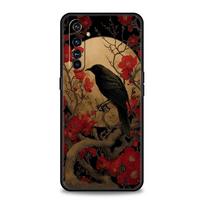 Black Raven Soft TPU For Realme 13 12 11 10 9 Pro Plus GT3 GT2 C21 C25 C35 C53 C55 C67 Pro 5G Phone Case Cover Fundas Capas Bags for realme c21