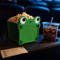 3D Printed Popcorn Bucket Container with Frog Design Durable Plastic Material Suitable for Home Theater Snack Storage and Serving One Size žalia