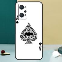 Ace of spades Poker Card For Realme 14 13 Pro Plus 10 11 12 GT 5 6 6T GT7 Pro C61 C55 C53 C51 C21Y C25S C75 C67 Case For Realme GT5