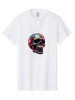 Disco-Ball-Skull-3 Mens Graphic Tee, 100% Cotton, Casual Summer Wear S įvairiaspalvis