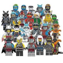 24 vnt. Ninjago mini figūrėlių rinkinys Kai Jay Sensei Wu Meistras Statybiniai blokeliai Žaislai WSLIHV