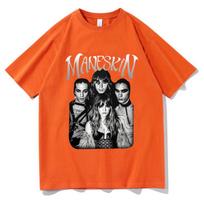 Italian Rock Band Maneskin World Tour T-shirt Fashion Gothic Retro Men Women Loose Short Sleeve Casual T Shirts S įvairiaspalvis