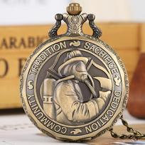 Vintage pocket watch, ancient firefighter guarding the sacred Flori pocket watch, hanging watch, sacred profession ruda