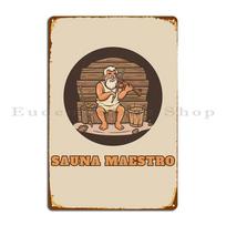 DORA Tin Sign Sauna Lover Sauna Maestro Metal Plaque Poster Pub Customized Wall Cave Personalized Bar Tin Sign Poster 20x30cm（7.8x11.8inch）