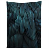 Tapestry, 1 piece, dark turquoise feathers 75x100 juoda