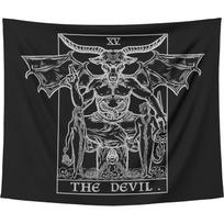 Tapestry Tarot card: The Black Devil 75x100 juoda