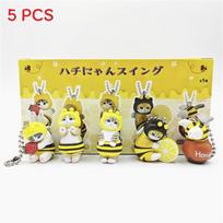 Cat Bee Mofusand Pvc Mini Action Figure Model Collectible Keychain Gift Kids Style A