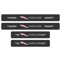 4 VNT. Anglies Pluošto Automobilio Lipdukai Automobilio Durų Palangės Vandeniui Atsparūs Lipdukai Jaguar XF XJ XE S-Type F-Type X-Type F-Pace I-Pace E-Pace XFR XKR juoda
