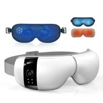 Pad Cold Dual Eye Warmer with Cooling Air Pressure x Vibration x Music Auto LCD Lightweight Easy Sleep Eye Sleep Japanese Instruction Manual Matte