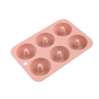 6Holes Baking Mold Food Grade Silicone Non-Stick Donut Molds Chocolate Cupcake Pan Diy Muffin Kitchen Tool For Oven Bakeware rožinė