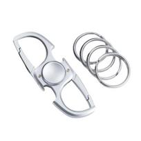 Bottle Opener Fidget Spinner Keychain Zinc Alloy Multi-Functional Beer Bottle Opening Tools Key Ring Home Office Desk Toy Stress Relief Gifts for Men