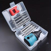 18-in-1 Ratchet & Screwdriver Set: Special-Shaped, Mini, Telescopic & Labor-Saving Industrial-Grade Tools mėlyna