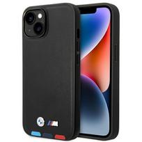 Bmw Case Bmhcp14M22Ptdk Iphone 14 Plus / 15 Plus 6.7 Black/Black Leather Stamp Tricolor