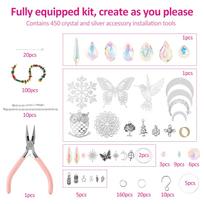 450 Pcs Suncatcher Kit Hanging Creative Sun Catcher Kit DIY Crystal Crafts Indoor and Outdoor Decoration for Home Bedroom Office
