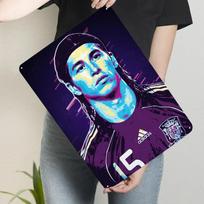 Sergio Ramos Retro Meno Plakatas Futbolo Žaidėjas Skardinės Ženklai Vonios Dekoras Individualus Metalo Ženklas Sienų Meno Dekoro Kambariui 7.9x11.8In(20x30cm)