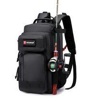 Brangdy Waterproof Multifunctional Fishing Backpack 25*20*41 cm juoda