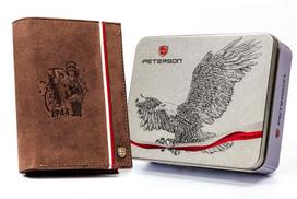 Large men's leather wallet with a patriotic motif - Peterson