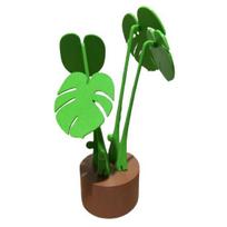 „Monstera“ padėkliuko augalų ornamentas 3D spausdintas namo dirbtinis augalas, įmontuotas padėkliukas palieka modernų dizainą, lengvai valomus dirbtinius augalus patalpose žalia
