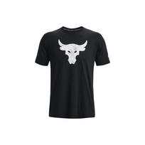 Under Armour Project Rock Brahma Jaučio Marškinėliai Vyriški Juodi/Dramblio Kaulo 1361733-003 L