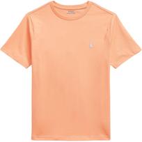 Polo Ralph Lauren T-Shirt Embroidered Pony Logo Pattern Solid Color Cotton Knit Crew Neck Short Sleeve Pullover Kids Tops Orange 323832904-508 L