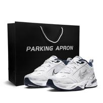 Nike Air Monarch 4 Ink Shadow Swift Horse Mesh, Synthetic Leather, Leather Cushioning Abrasion Resistant Low top 415445-102 (team410-) 42
