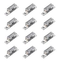12Pcs Adjustable Double Balls Tension Roller Catch Latches Zinc Alloy Closet Balls Tension Latches Cabinet Door Catch M