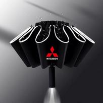 Car Led Light Automatic Folding Windproof Sunshade Umbrella for Mitsubishi Lancer ASX Outlander Pajero Evolution Car Accessories